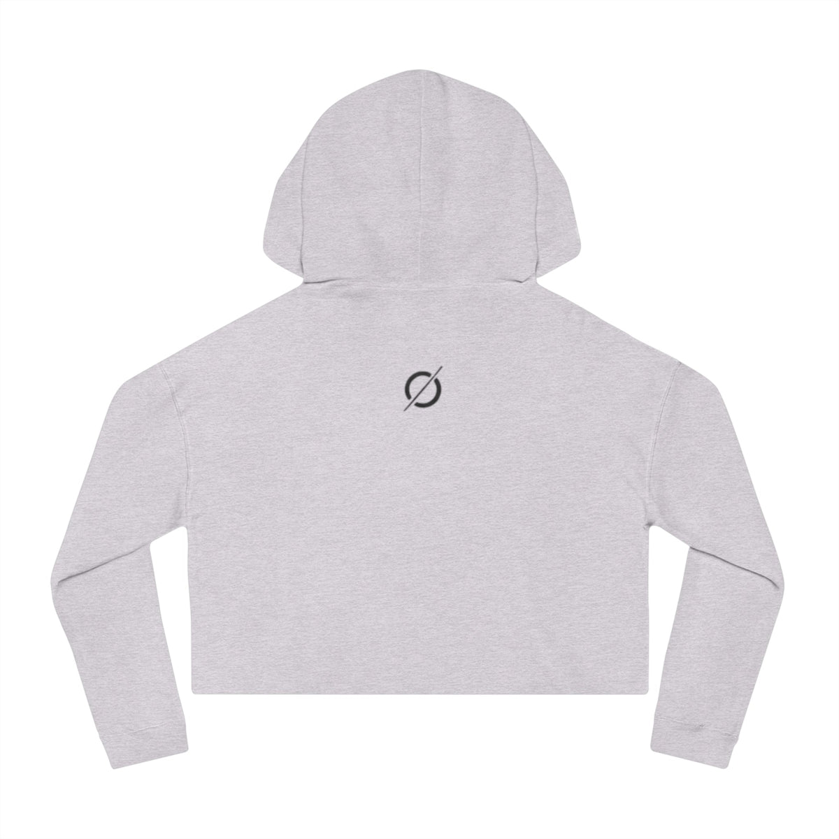 Cropped Hoodie Sweatshirt for Women with Cropped Design and Ribbed Cuffs