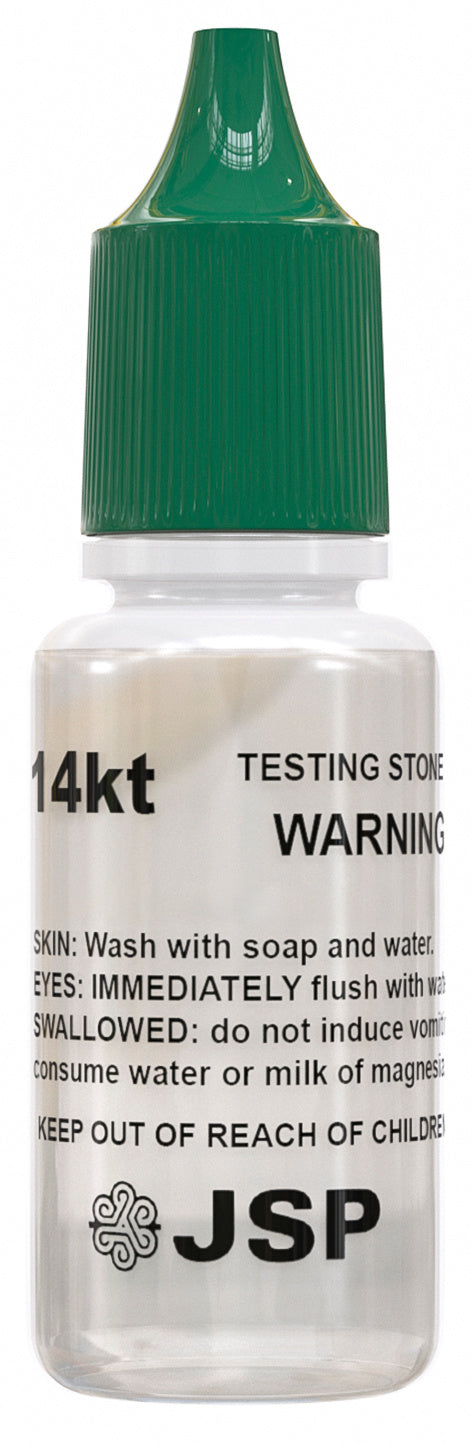 JSP Gold Jewelry Testing Acid 10k 14k 18k 22k 24k Kit + GTE Scratch Test Stone
