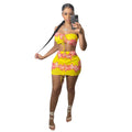 New Product Printed Drawstring Sleeveless Casual Suit