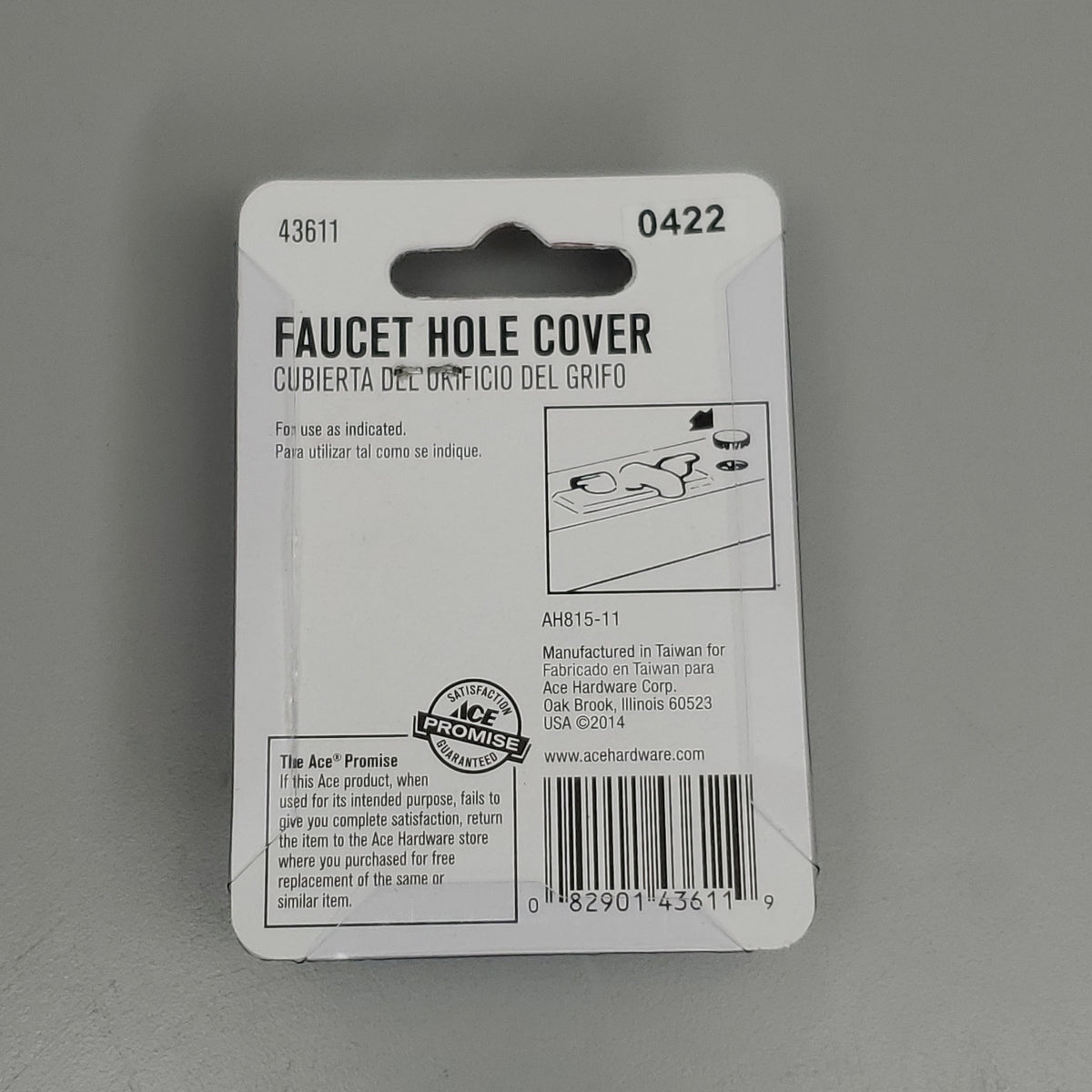 ACE 5 PK of Snap In Faucet Hole Covers Chrome 1.5" 43611 (New)