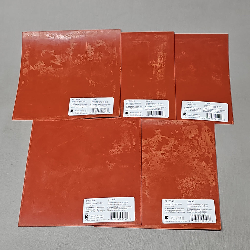 KEENEY Plumb Pak Rubber Packing Sheet 25-Pk 6 x 6 x 1/16" PP25546 (New)
