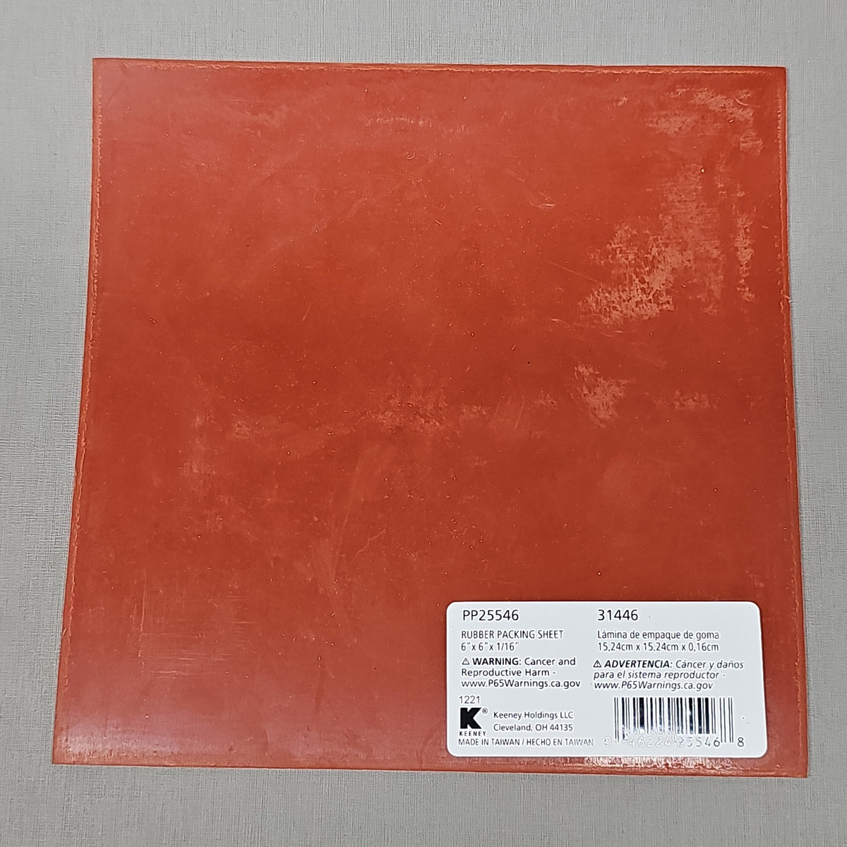 KEENEY Plumb Pak Rubber Packing Sheet 25-Pk 6 x 6 x 1/16" PP25546 (New)