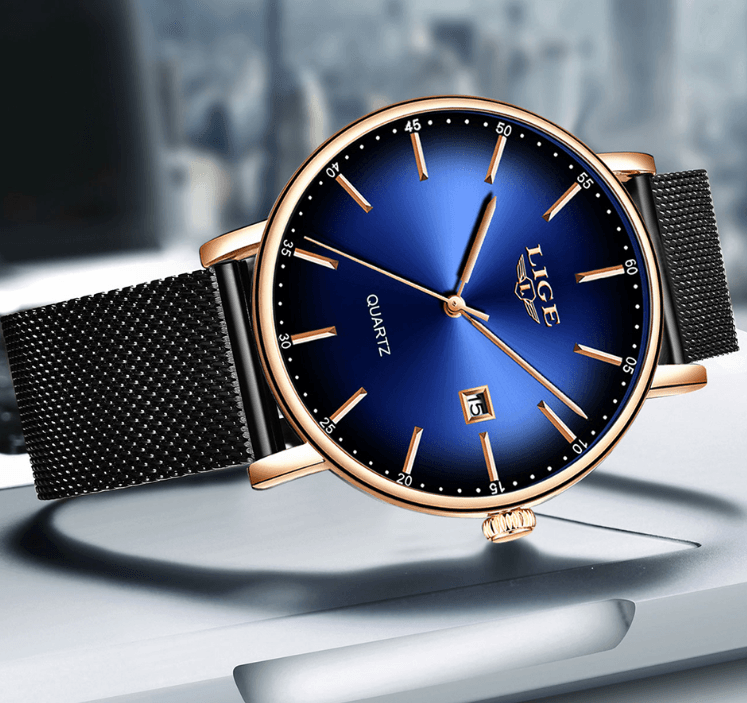 Men's Elegant  Watch With Stainless Steel Straps And Special Date Display Excellent Look Unique Design Perfect Gift