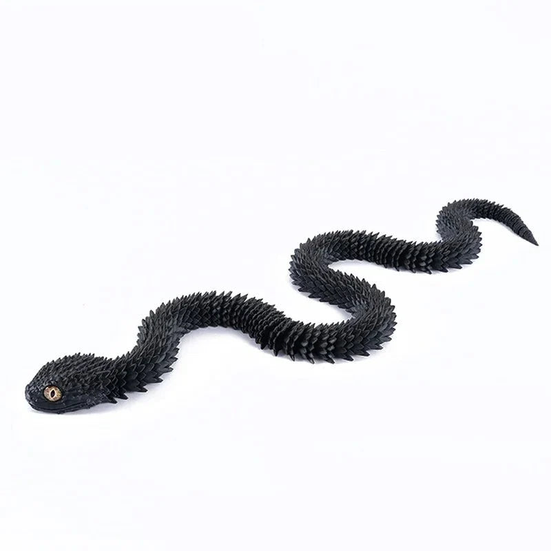 3D Printed Rotatable Snake Model | Articulated Animal Simulation Ornament