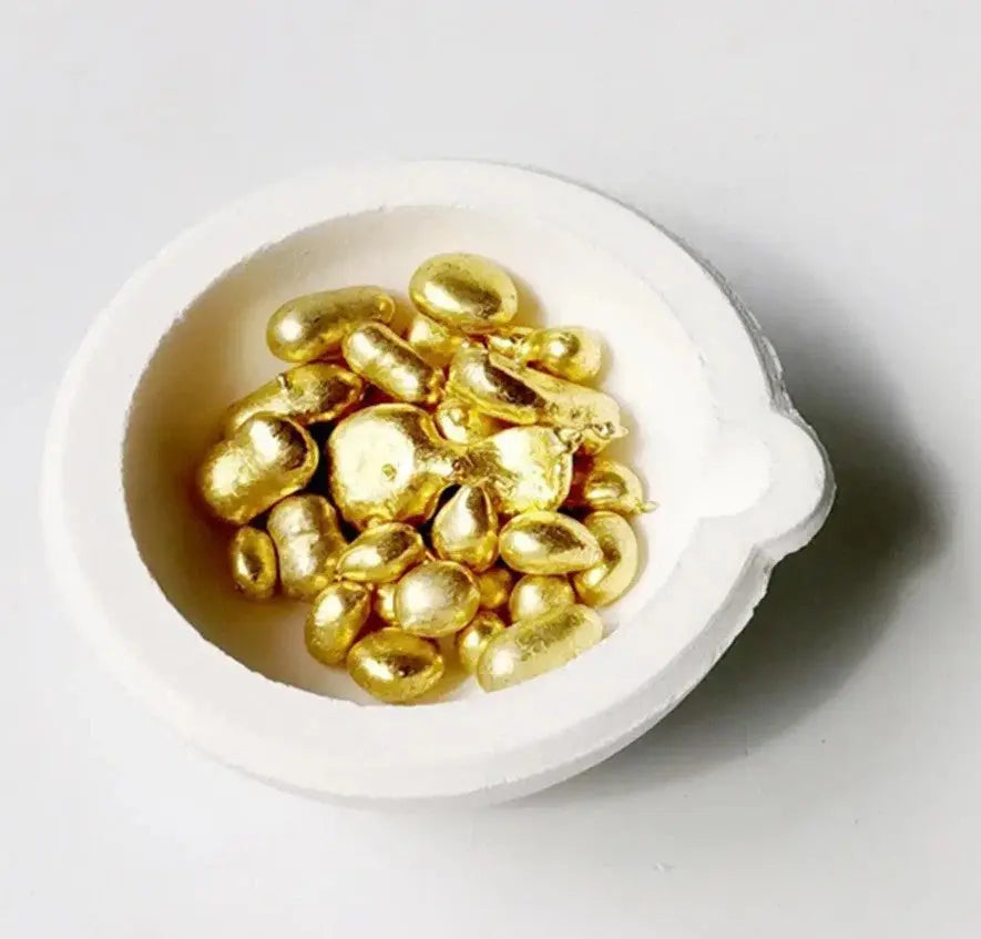 Jeweler’s Grade Borax Flux 8 oz + Ceramic Crucible Gold Silver Glaze Casting Kit