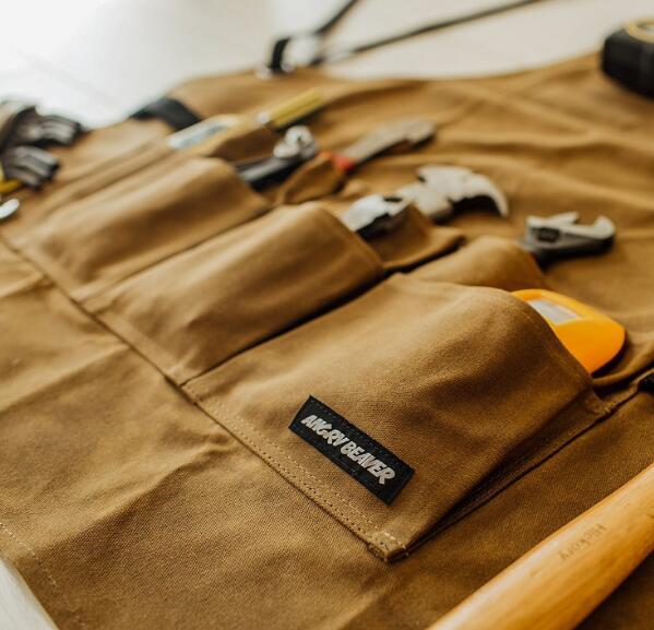 Leather webbing apron