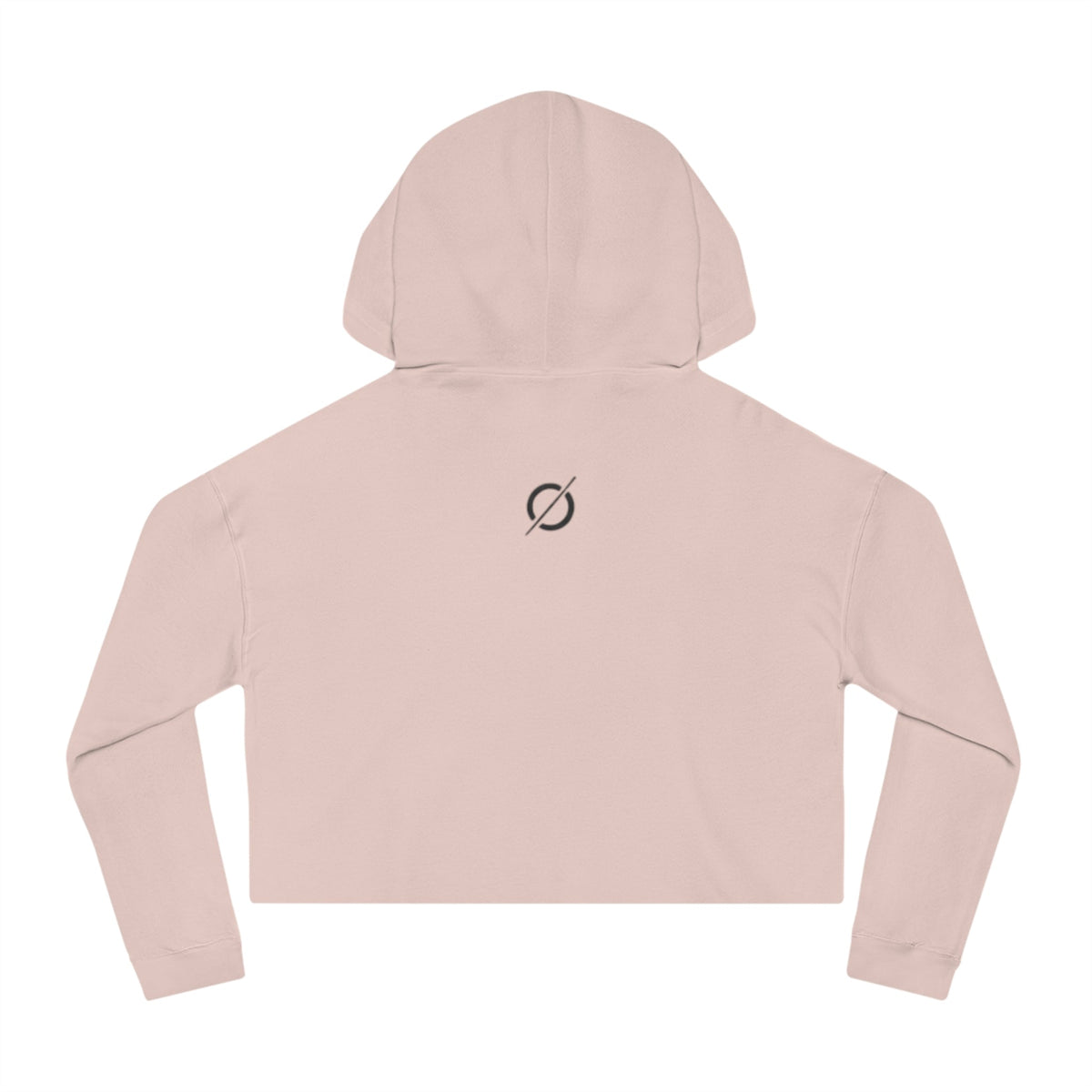 Cropped Hoodie Sweatshirt for Women with Cropped Design and Ribbed Cuffs