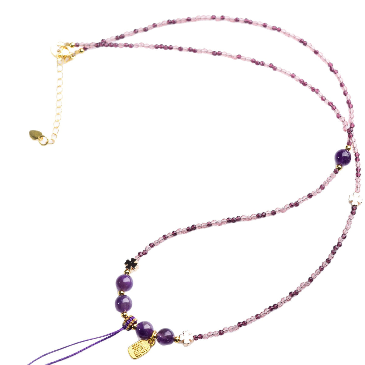 Niche High-end Jiuzi Li Fire Bead Clavicle Necklace