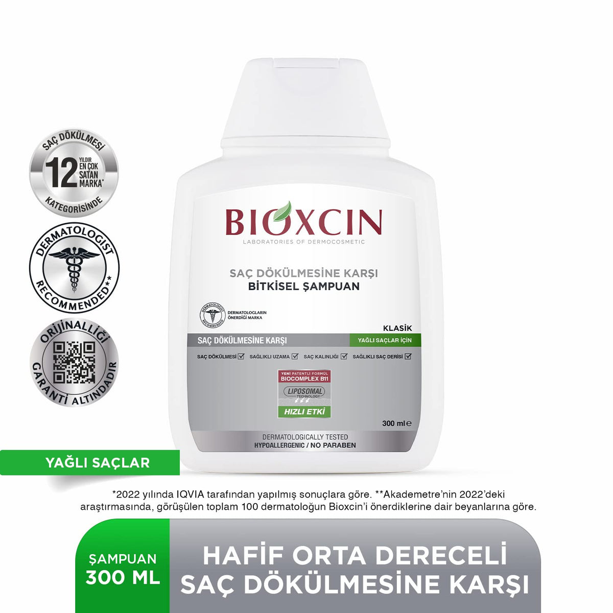Bioxcin Oily Hair Shampoo - Genesis Technology | 300ml