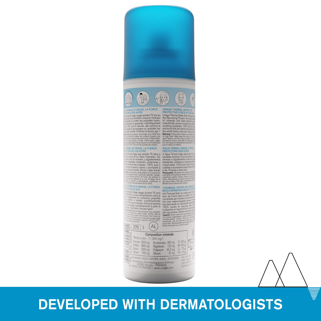 Uriage Eau Thermale Thermal Water Spray for Sensitive Skin - 5.07 fl oz Natural Hydration & Soothing Relief