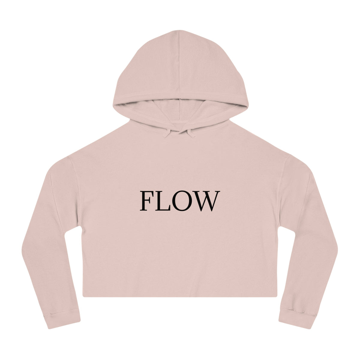 Cropped Hoodie Sweatshirt for Women with Cropped Design and Ribbed Cuffs