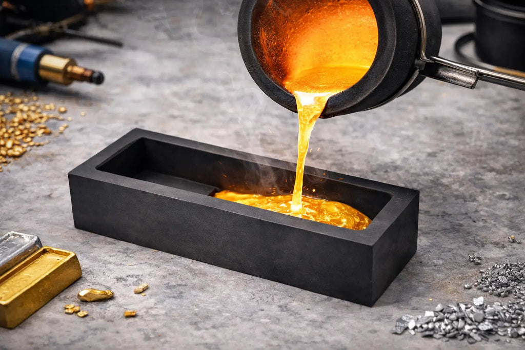 Graphite Ingot Mold for Gold & Silver Casting | 1000g–9000g (1kg–9kg) Capacities | High Purity Heat Resistant Mold