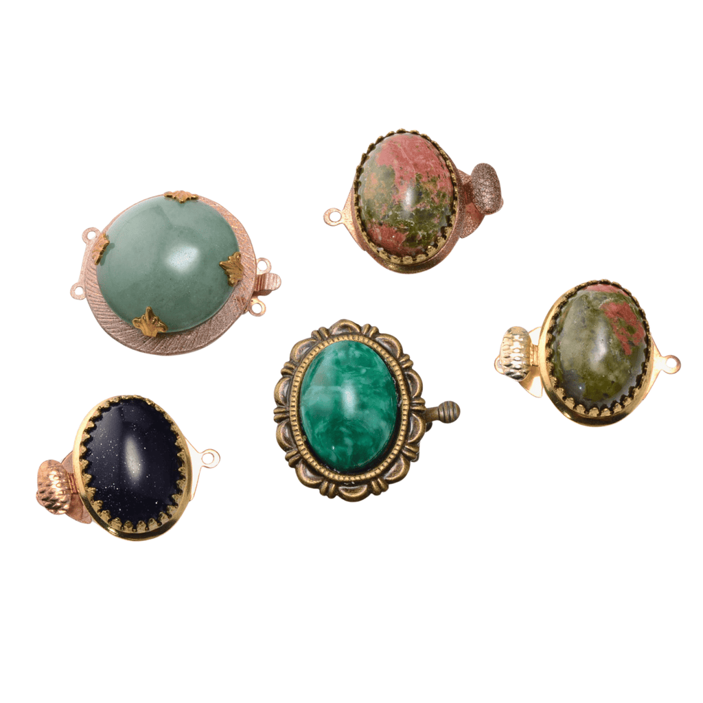 Gemstone Box Clasp Set - Artisan Made 5 Piece