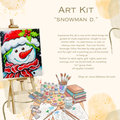 "Snowman d." Paint & Sip Art Kit from Makana Art Studio