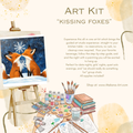 "Kissing Foxes" Paint & Sip Art Kit from Makana Art Studio