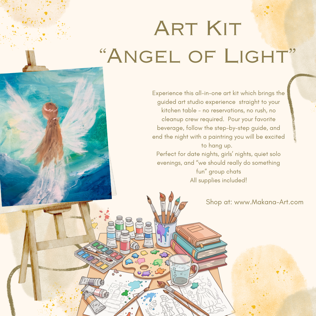 "Angel of Light" Paint & Sip Art Kit from Makana Art Studio