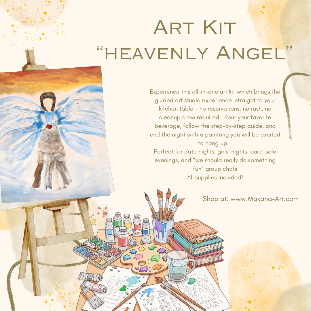 "Heavenly Angel" Paint & Sip Art Kit from Makana Art Studio