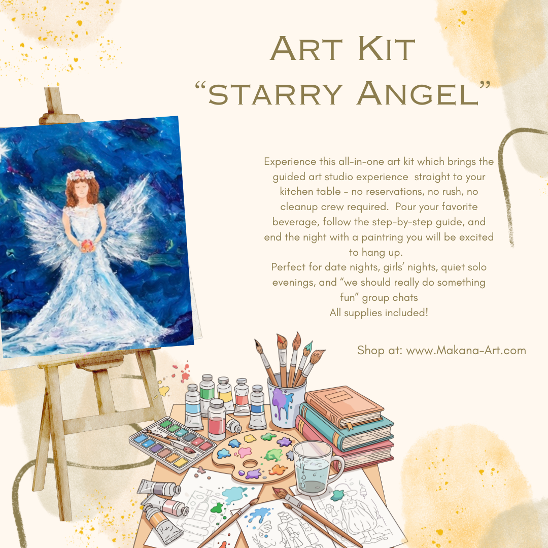 "Starry Angel" Paint & Sip Art Kit from Makana Art Studio