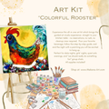 "Colorful Rooster" Paint & Sip Art Kit from Makana Art Studio