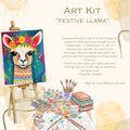"Festive Llama" Paint & Sip Art Kit from Makana Art Studio
