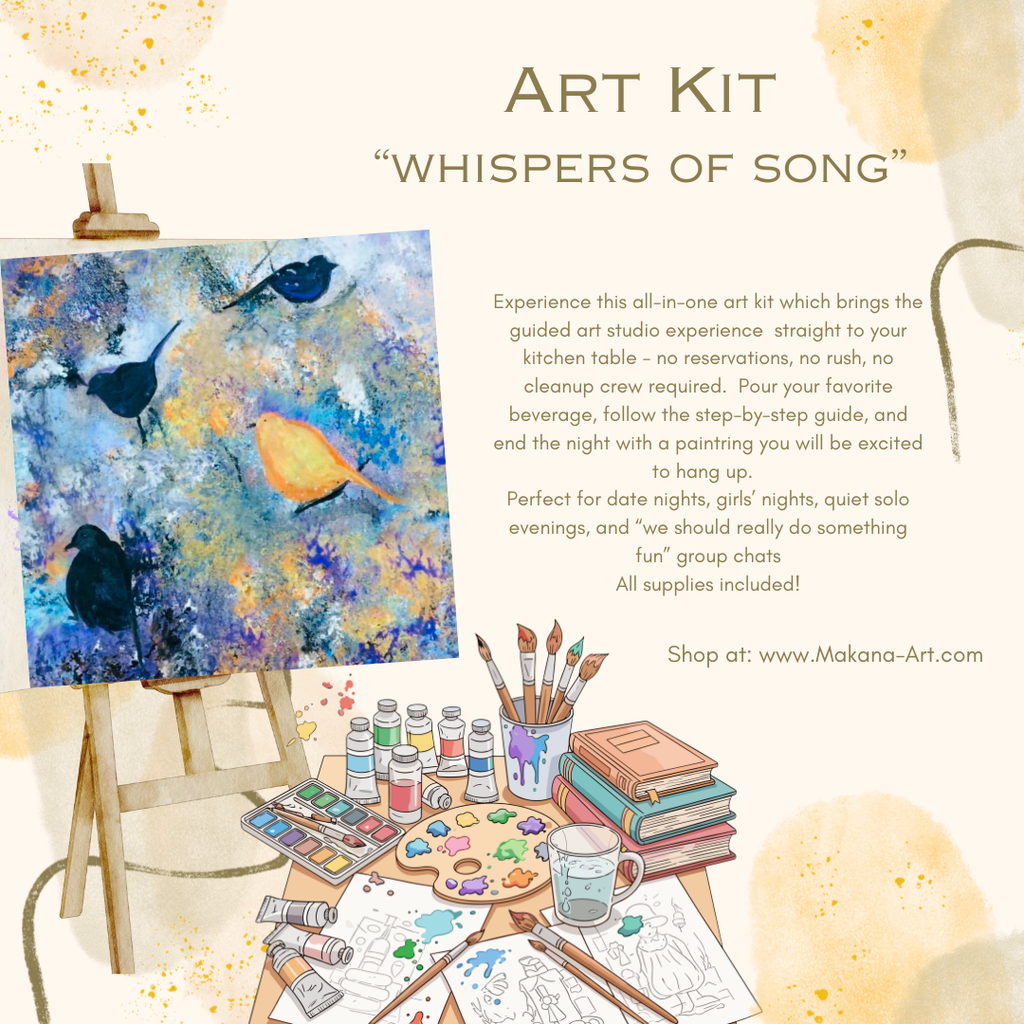 "Whispers of Song" Paint & Sip Art Kit from Makana Art Studio
