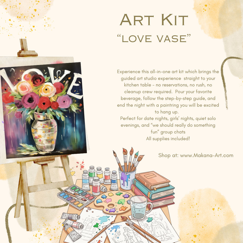 "Love Vase" Paint & Sip Art Kit from Makana Art Studio
