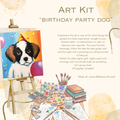 "Birthday Party Dog" Paint & Sip Art Kit from Makana Art Studio