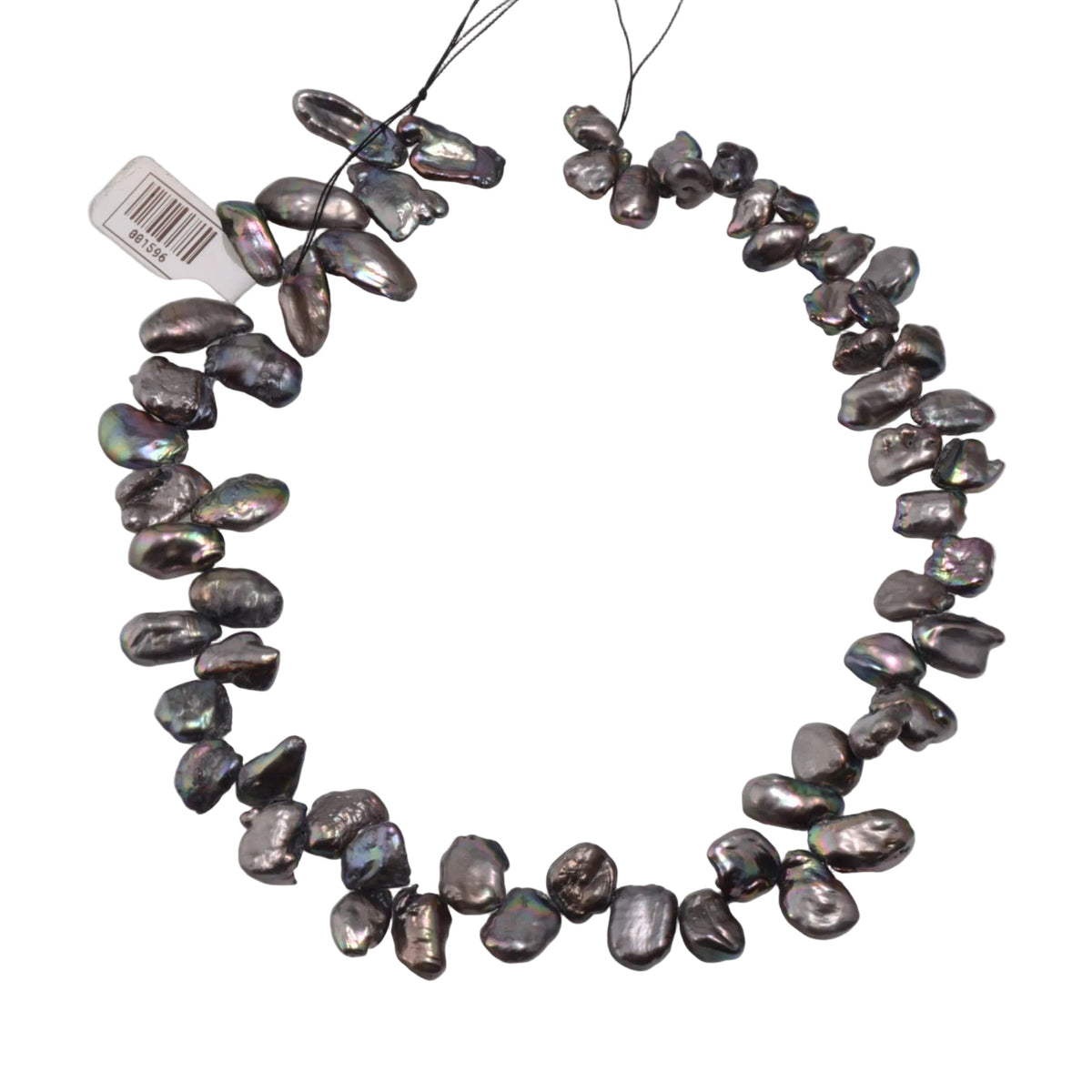 Peacock Keshi Freshwater Pearl Blister Strand 15 inches - Premium Baroque Pearls