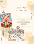 "Floral Pig" Paint & Sip Art Kit from Makana Art Studio