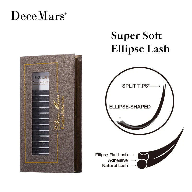 Super Soft Ellipse Flat Eyelash Extension | DeceMars