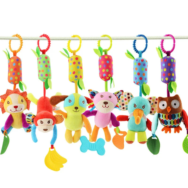 Newborn Baby Plush Stroller Toys Hanging Rattle