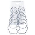 Fashion Hyperbolic Hoop Earrings Set For Women Gold Silver Color Small Big Polygon Circle Earring Female Trendy Jewelry Gift