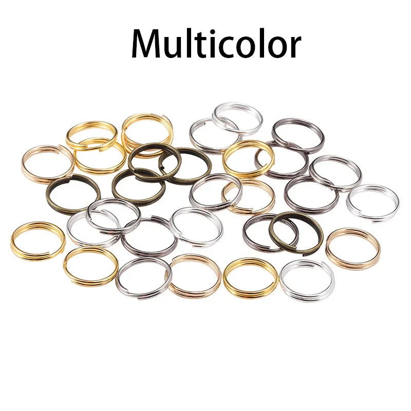 50-200pcs/lot Open Jump Rings 4 6 8 10 12 mm Double Loops Split Rings Necklace Bracelet Connectors For DIY Jewelry Making