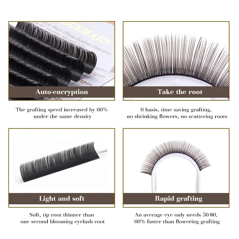 Super Soft Ellipse Flat Eyelash Extension | DeceMars