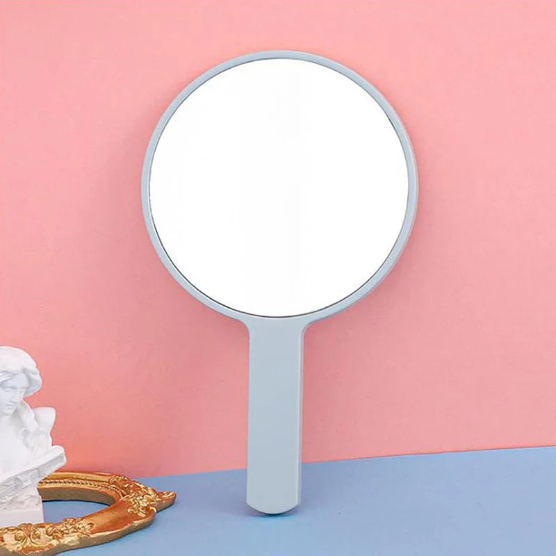 Handheld Portable Round Makeup Mirror | Compact Vanity Mirror for Travel