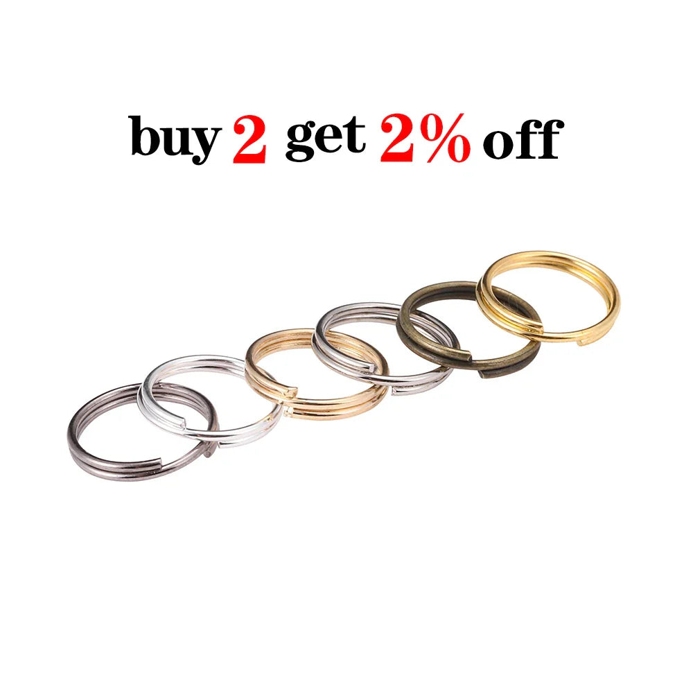 50-200pcs/lot Open Jump Rings 4 6 8 10 12 mm Double Loops Split Rings Necklace Bracelet Connectors For DIY Jewelry Making