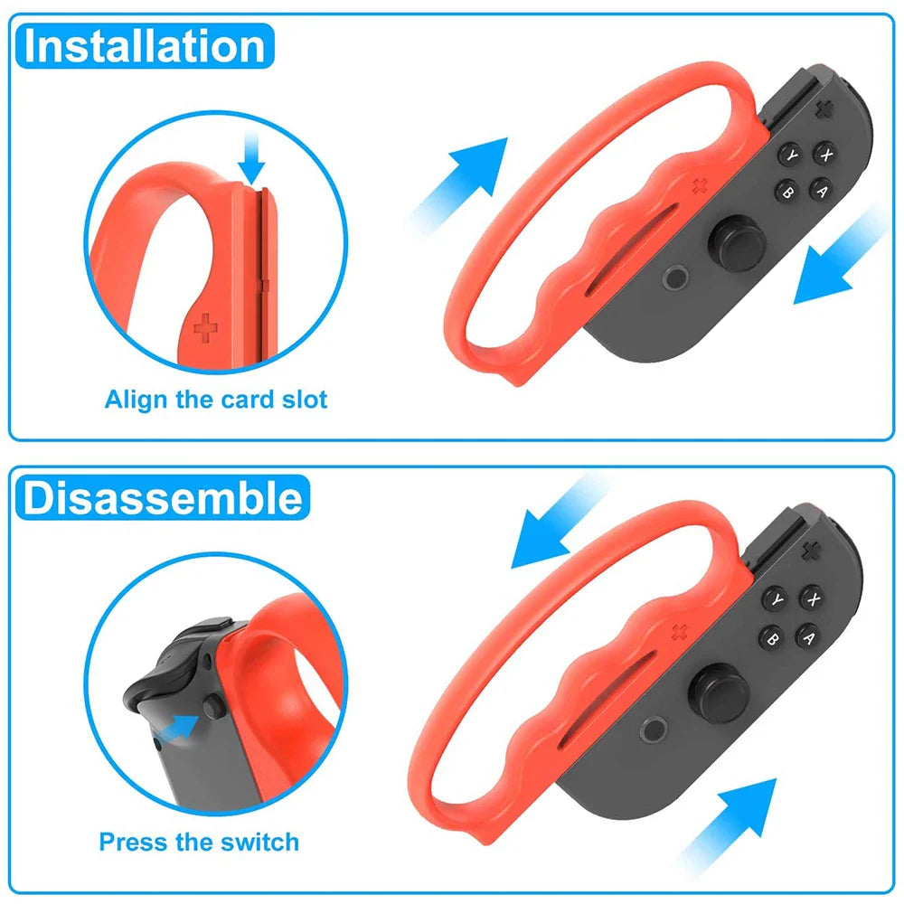 Hand Grips with Wrist Straps for Nintendo Switch Joy-Con | Fitness Boxing Accessories 1 Pair