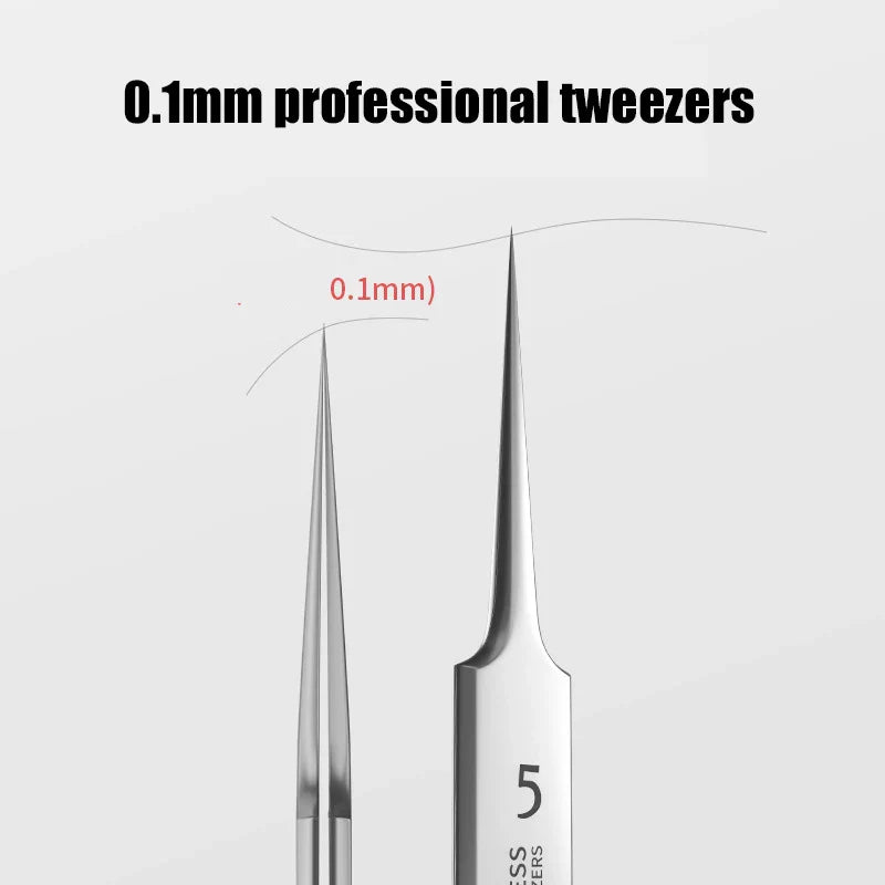 German Ultra-fine No. 5 Cell Pimples Blackhead Clip Tweezers | Acne Needle Tool for Precise Skin Care