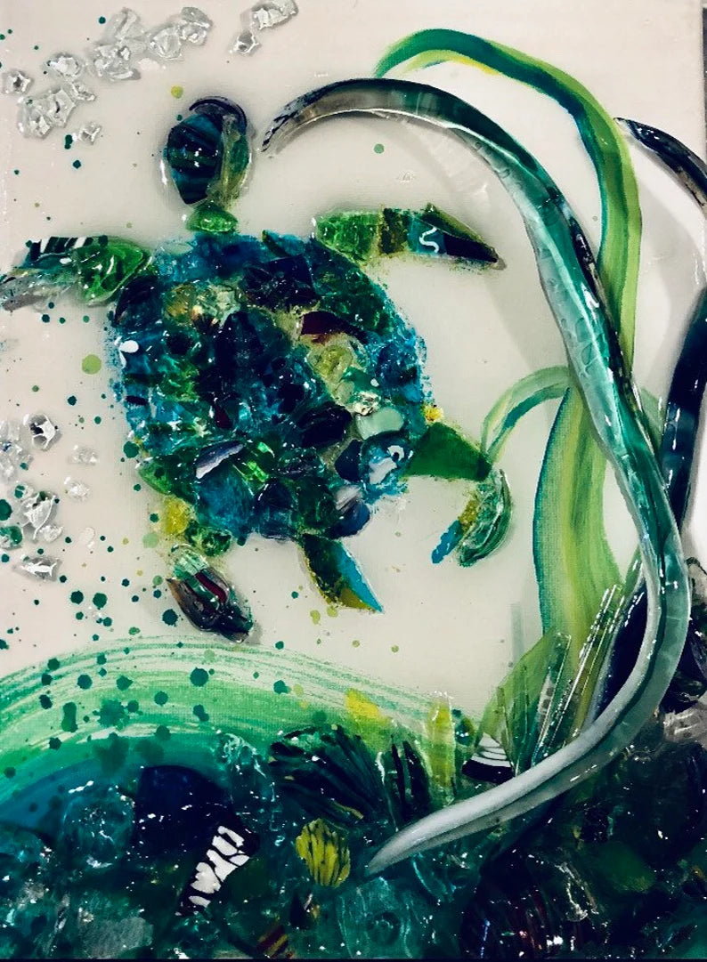 Gamma Kappa Group Only! Workshop: Hand Blown Glass Mosaic on Canvas at Makana Art Studio, Biloxi, MS