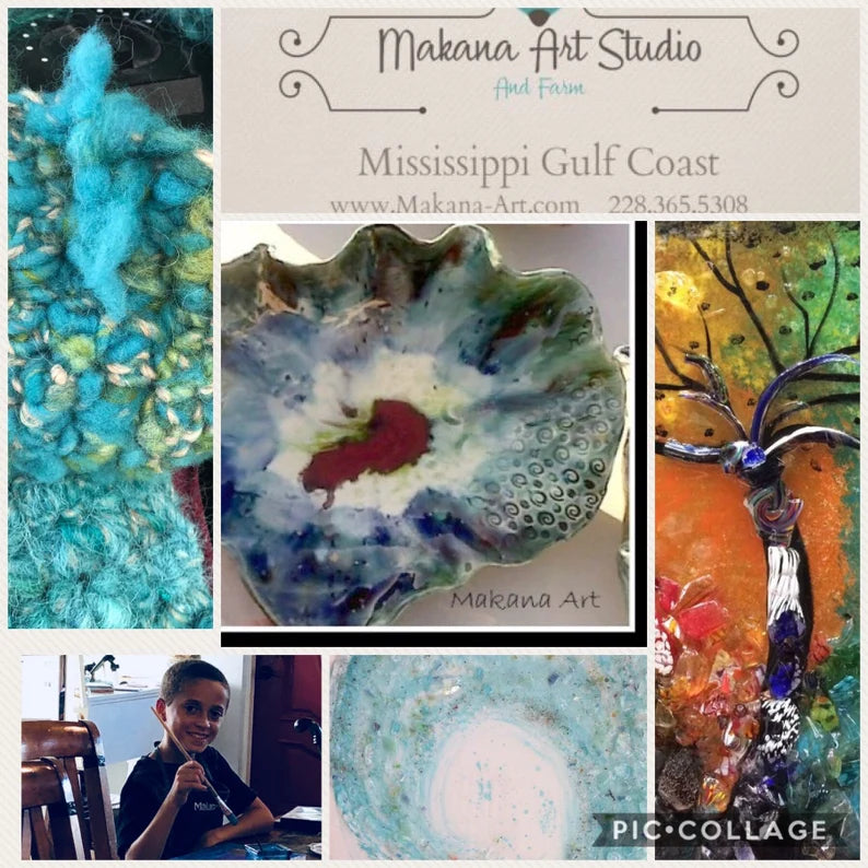 Gamma Kappa Group Only! Workshop: Hand Blown Glass Mosaic on Canvas at Makana Art Studio, Biloxi, MS