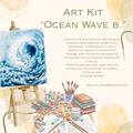 "Ocean Wave b." Paint & Sip Art Kit from Makana Art Studio