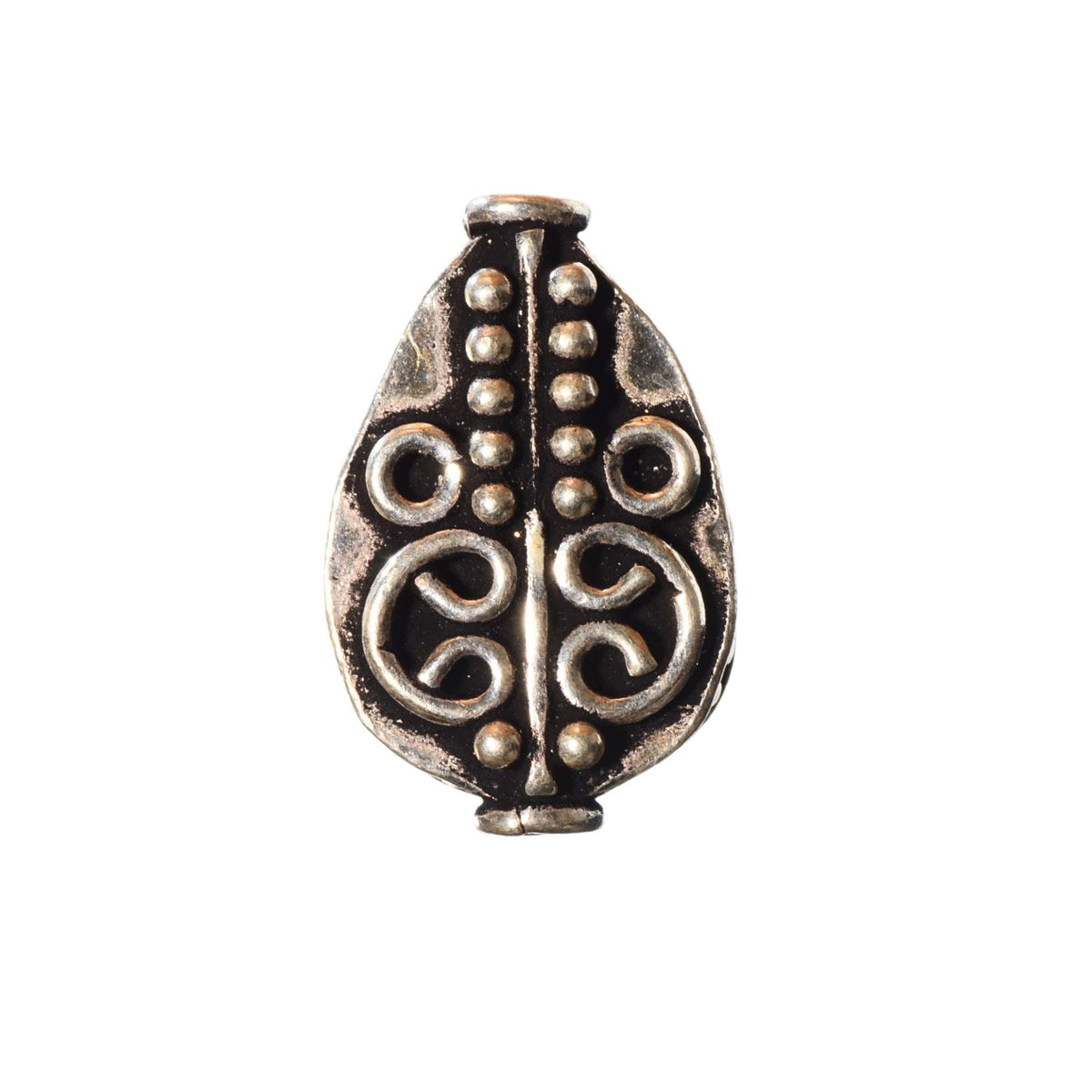 Sterling Silver Ornate Teardrop Bead - 19mm