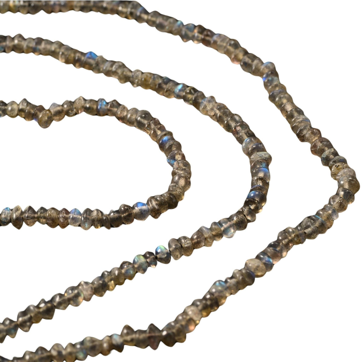 Labradorite Faceted Rondelle Beads - 4mm - 30 Strand