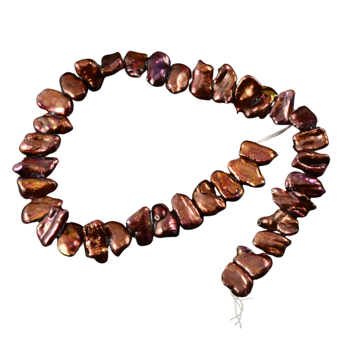 Bronze Freshwater Pearl Nugget Beads - Large 17mm - Full Strand
