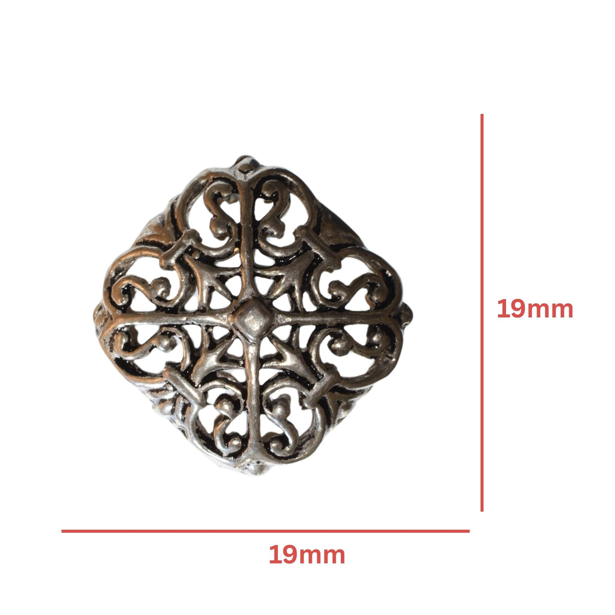 Sterling Silver Diamond Focal Bead - 19mm