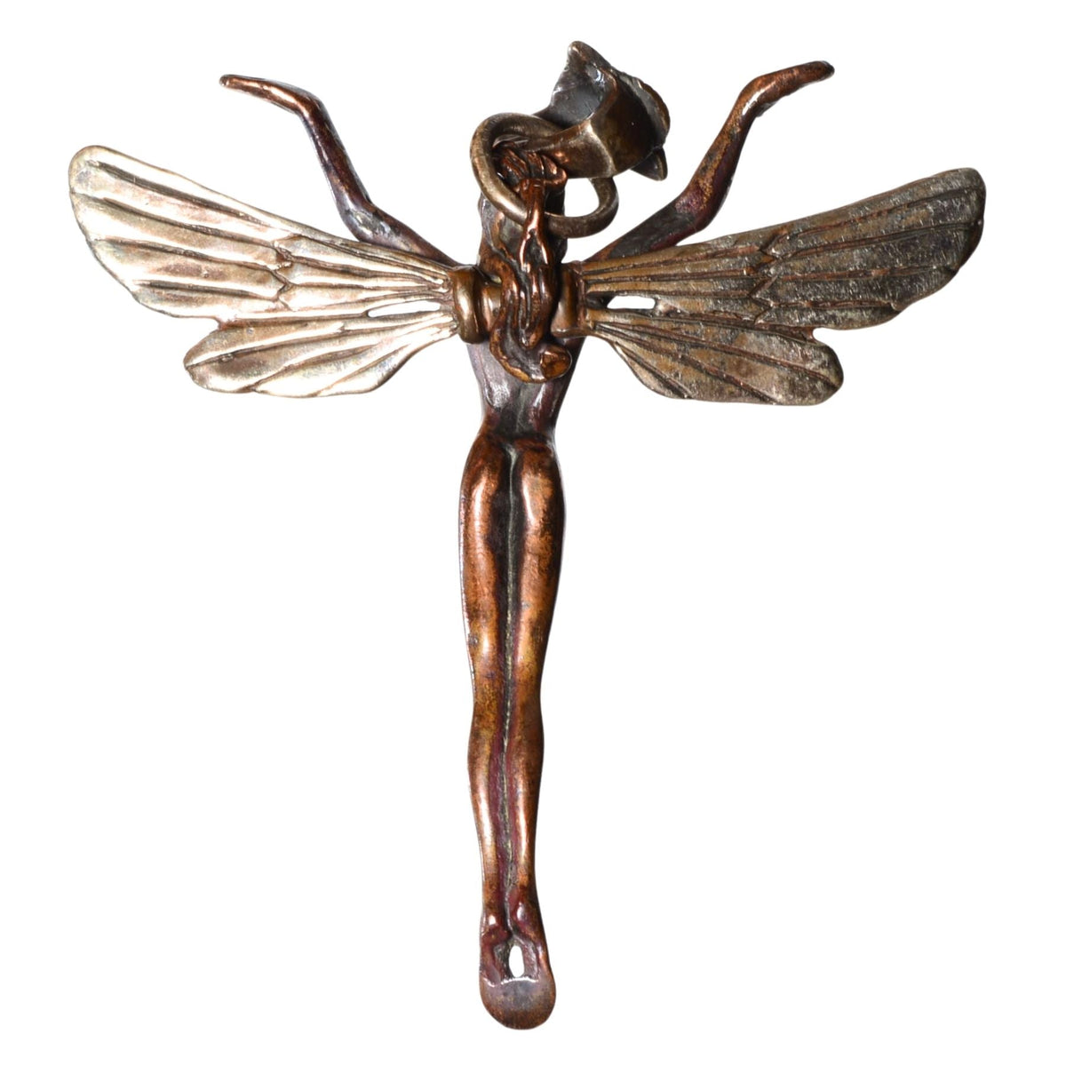 Bob Burkett Fairy Pendant - Sterling Silver & Bronze Art Jewelry