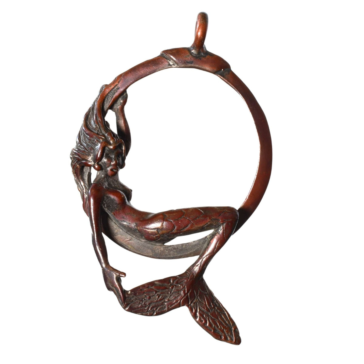 Bob Burkett Bronze Mermaid Pendant - Hand-Cast Artist Jewelry