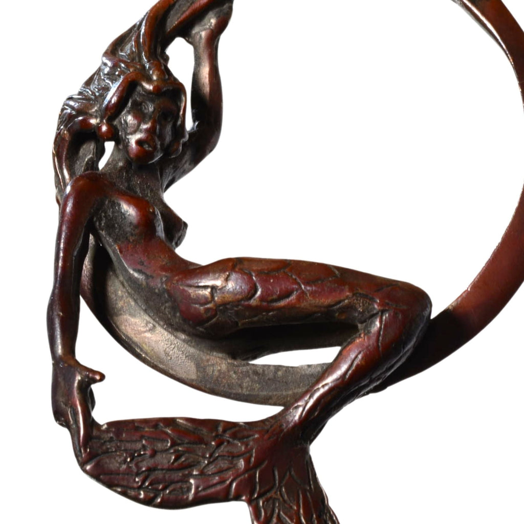 Bob Burkett Bronze Mermaid Pendant - Hand-Cast Artist Jewelry