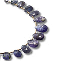 Natural Tanzanite Faceted Drop Beads - One-of-a-Kind Designer Strand