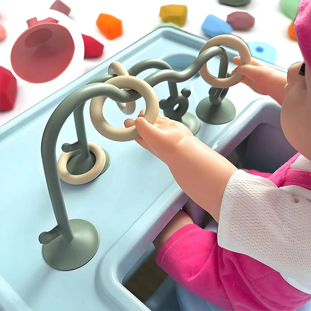 Silicone Desktop Bead Wrap Baby Learning Toy